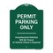 Signmission Permit Parking Unauthorized Vehicles Heavy-Gauge Aluminum Sign, 24" x 18", GW-1824-9795 A-DES-GW-1824-9795 - alternate 1